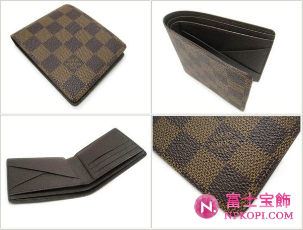 (LOUIS VUITTON)ルイヴィトン ブランドコピー ダミエ財布二折り ポルトフォイユミュルティプル N60895